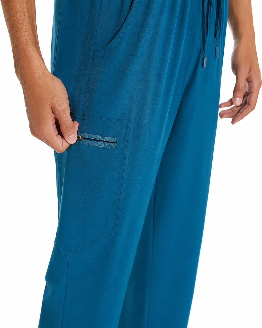 Men's V-Neck Scrubs Set – Stretch Jogger Pant, 8 Pockets, Yoga Waistband | Regular & Tall - LSScrubs