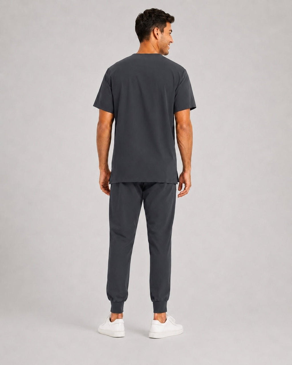 Men's V-Neck Scrubs Set – Stretch Jogger Pant, 8 Pockets, Yoga Waistband | Regular & Tall - LSScrubs