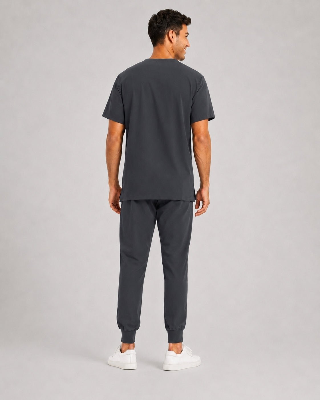 Men's V-Neck Scrubs Set – Stretch Jogger Pant, 8 Pockets, Yoga Waistband | Regular & Tall - LSScrubs