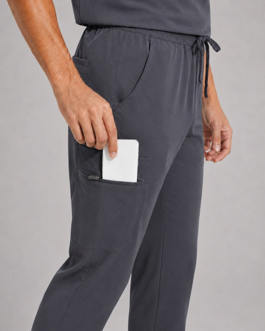 Men's V-Neck Scrubs Set – Stretch Jogger Pant, 8 Pockets, Yoga Waistband | Regular & Tall - LSScrubs