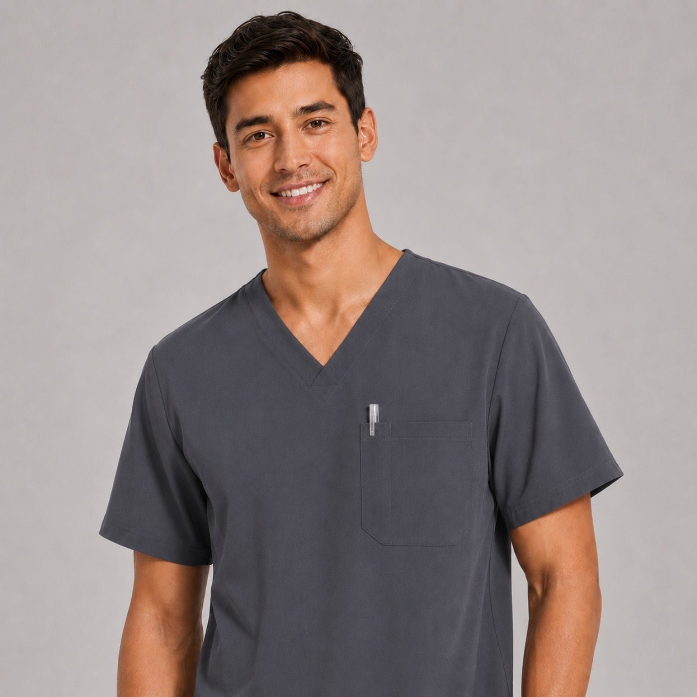 Men's V-Neck Scrubs Set – Stretch Jogger Pant, 8 Pockets, Yoga Waistband | Regular & Tall - LSScrubs