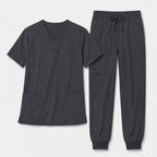 Men's V-Neck Scrubs Set – Stretch Jogger Pant, 8 Pockets, Yoga Waistband | Regular & Tall - LSScrubs