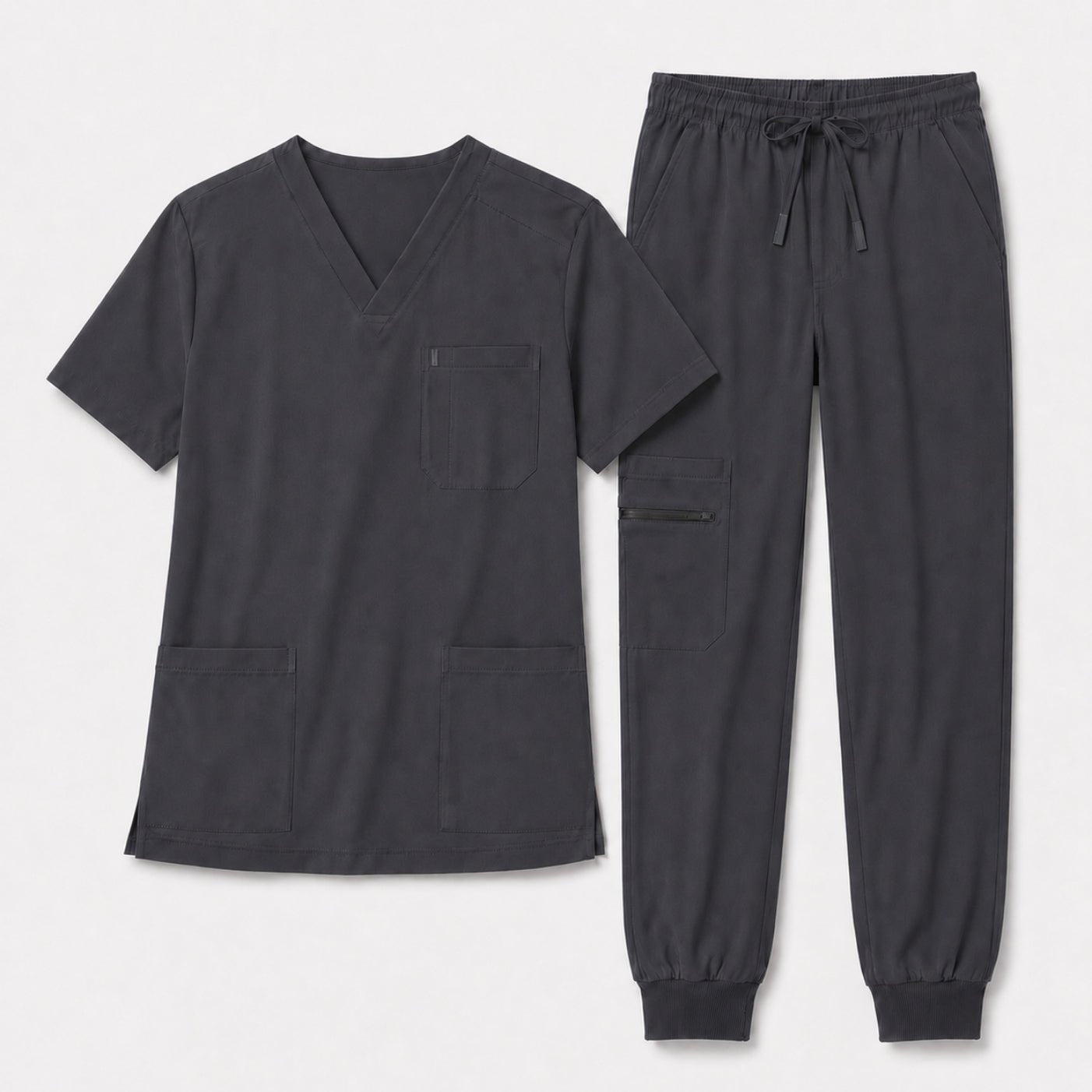 Men's V-Neck Scrubs Set – Stretch Jogger Pant, 8 Pockets, Yoga Waistband | Regular & Tall - LSScrubs