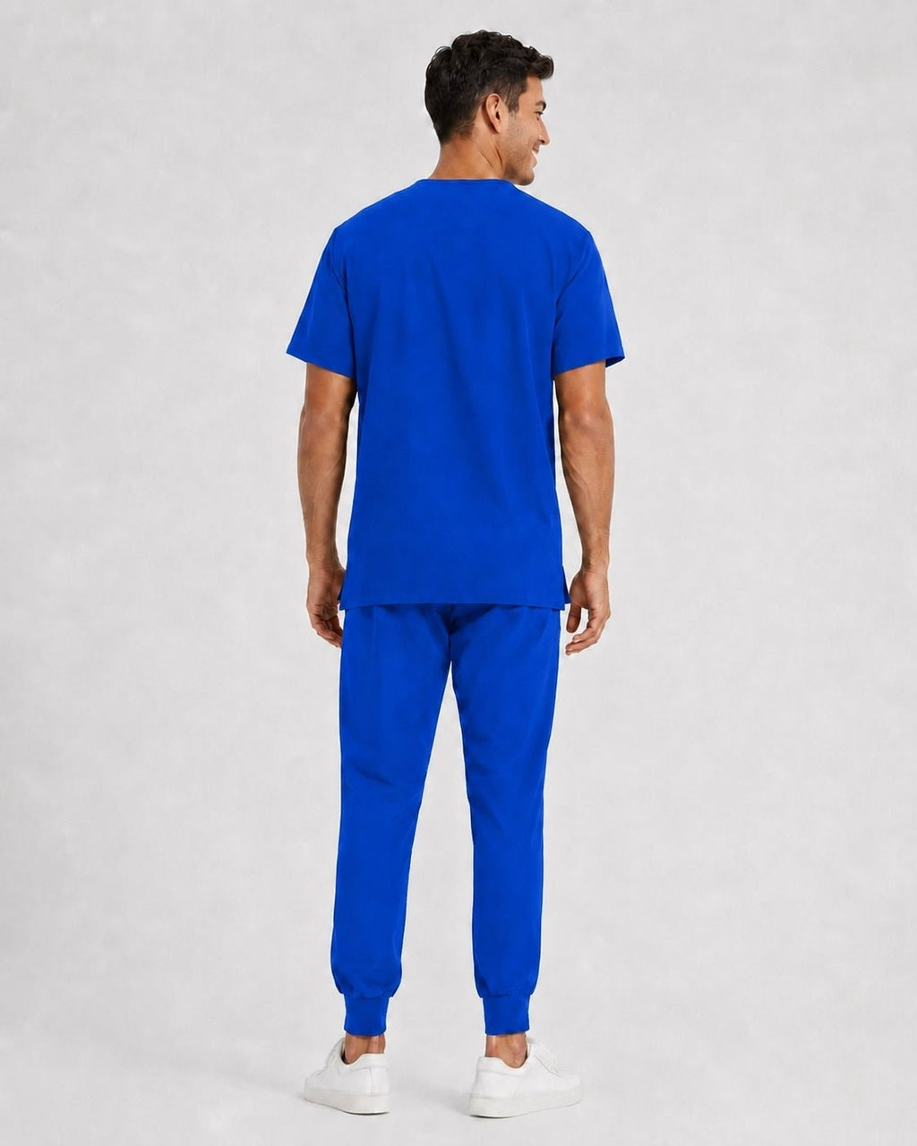 Men's V-Neck Scrubs Set – Stretch Jogger Pant, 8 Pockets, Yoga Waistband | Regular & Tall - LSScrubs