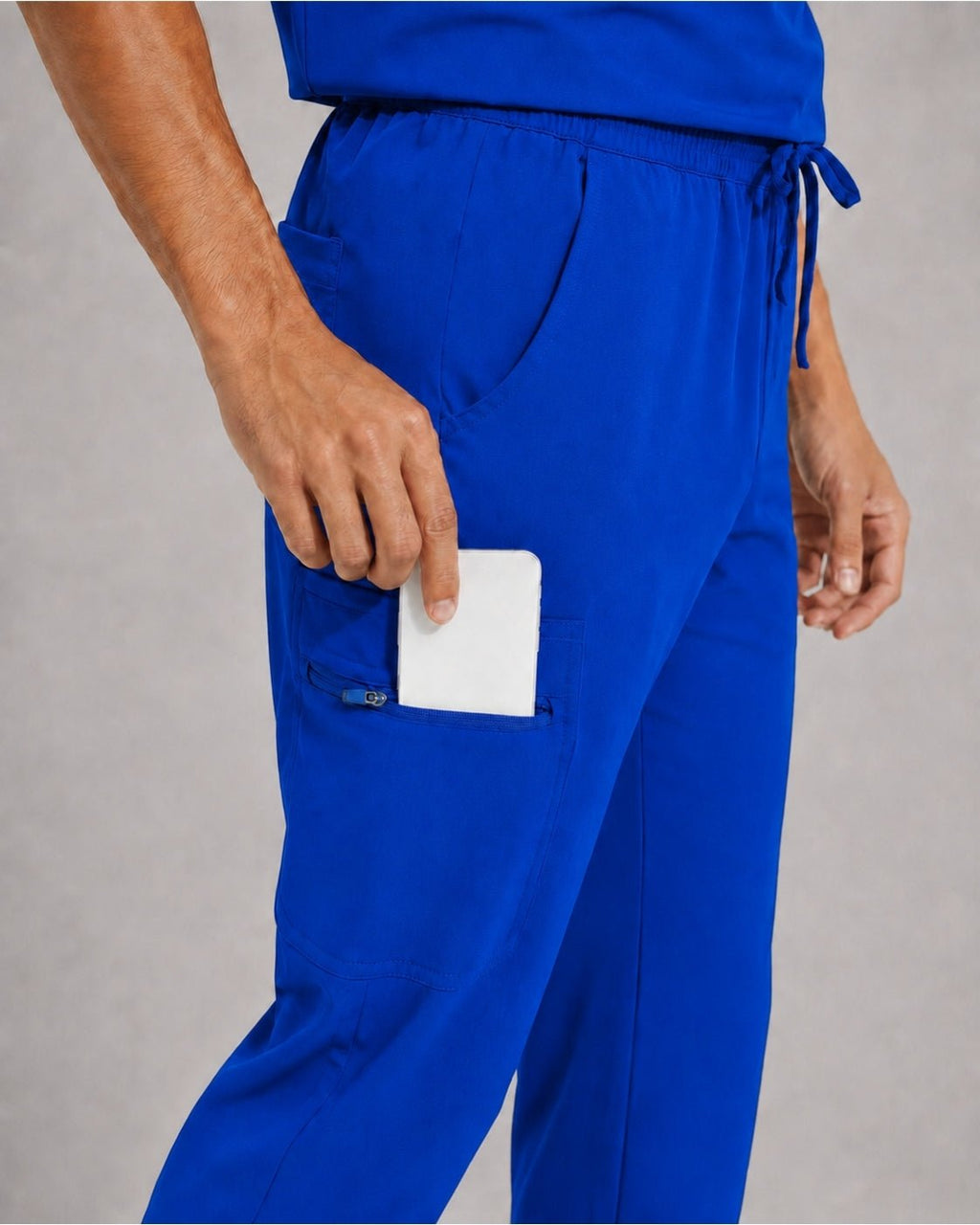 Men's V-Neck Scrubs Set – Stretch Jogger Pant, 8 Pockets, Yoga Waistband | Regular & Tall - LSScrubs