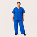 Women's Stretch Cargo Scrub Pant – 8 Pockets, Drawstring Waist Long Shift VelaFlex