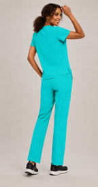 Women's Scrubs Set - V-Neck Top & Cargo Pants with 12 Pockets