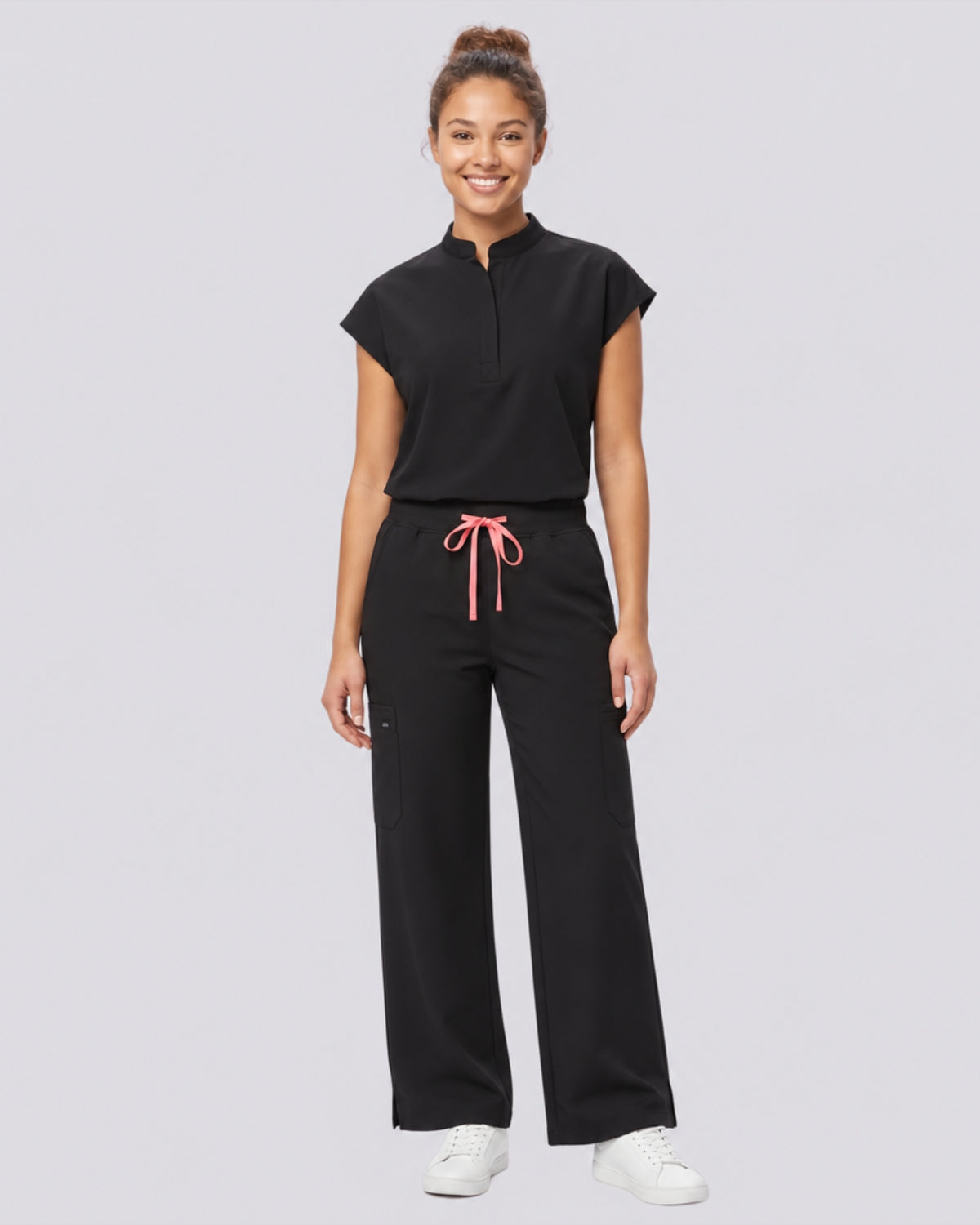 VantaFlex™ Premium High Waisted Wide Leg Scrub Set