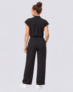 VantaFlex™ Premium High Waisted Wide Leg Scrub Set