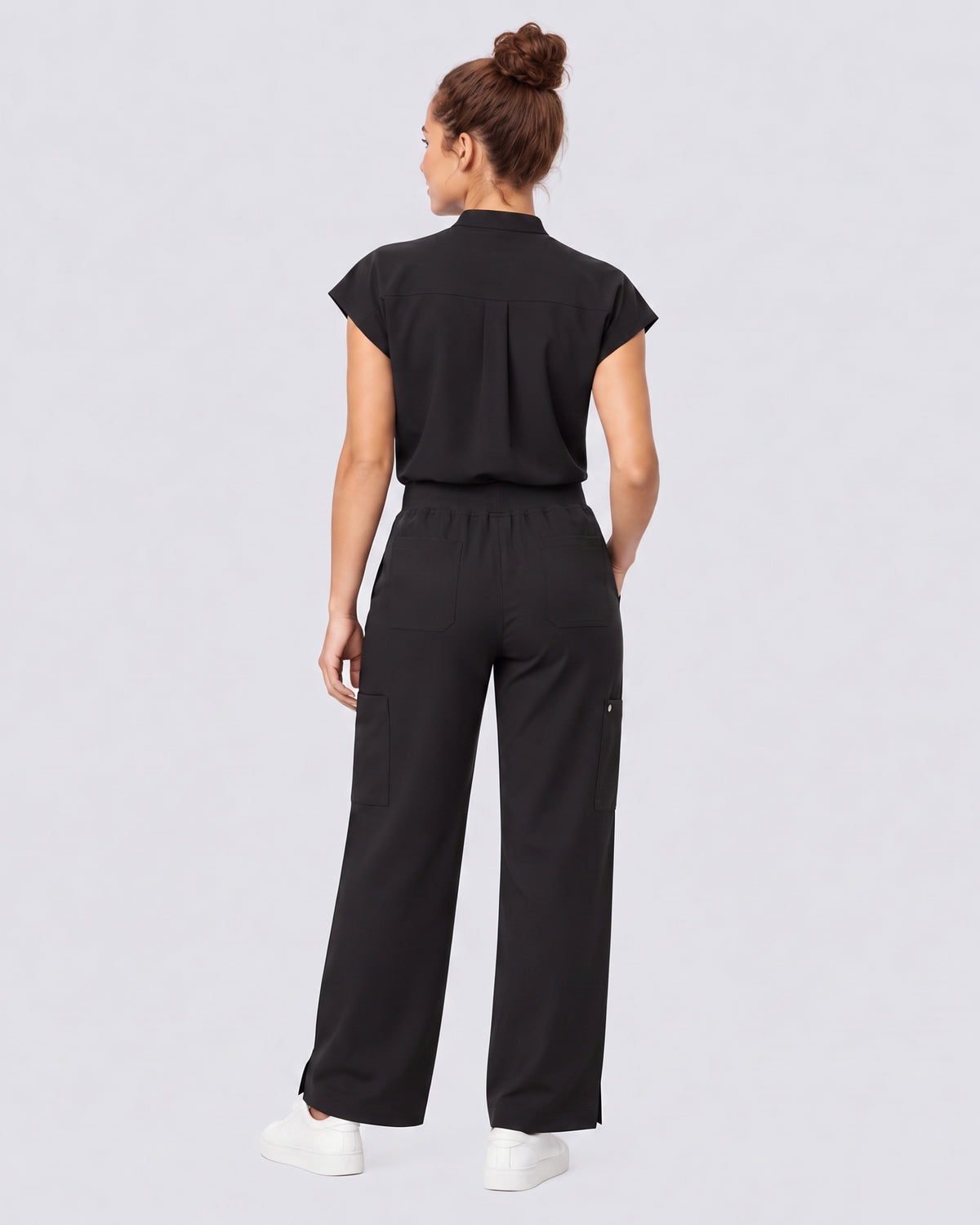 VantaFlex™ Premium High Waisted Wide Leg Scrub Set