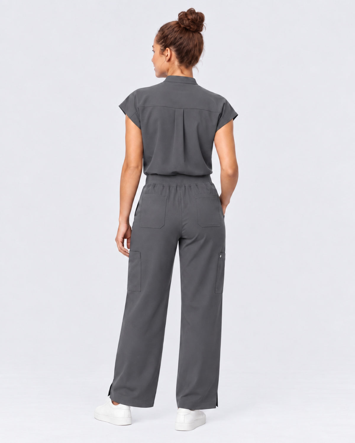 VantaFlex™ Premium High Waisted Wide Leg Scrub Set