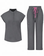 VantaFlex™ Premium High Waisted Wide Leg Scrub Set