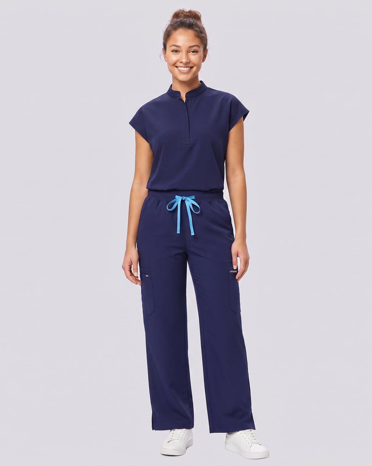 VantaFlex™ Premium High Waisted Wide Leg Scrub Set
