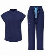 VantaFlex™ Premium High Waisted Wide Leg Scrub Set