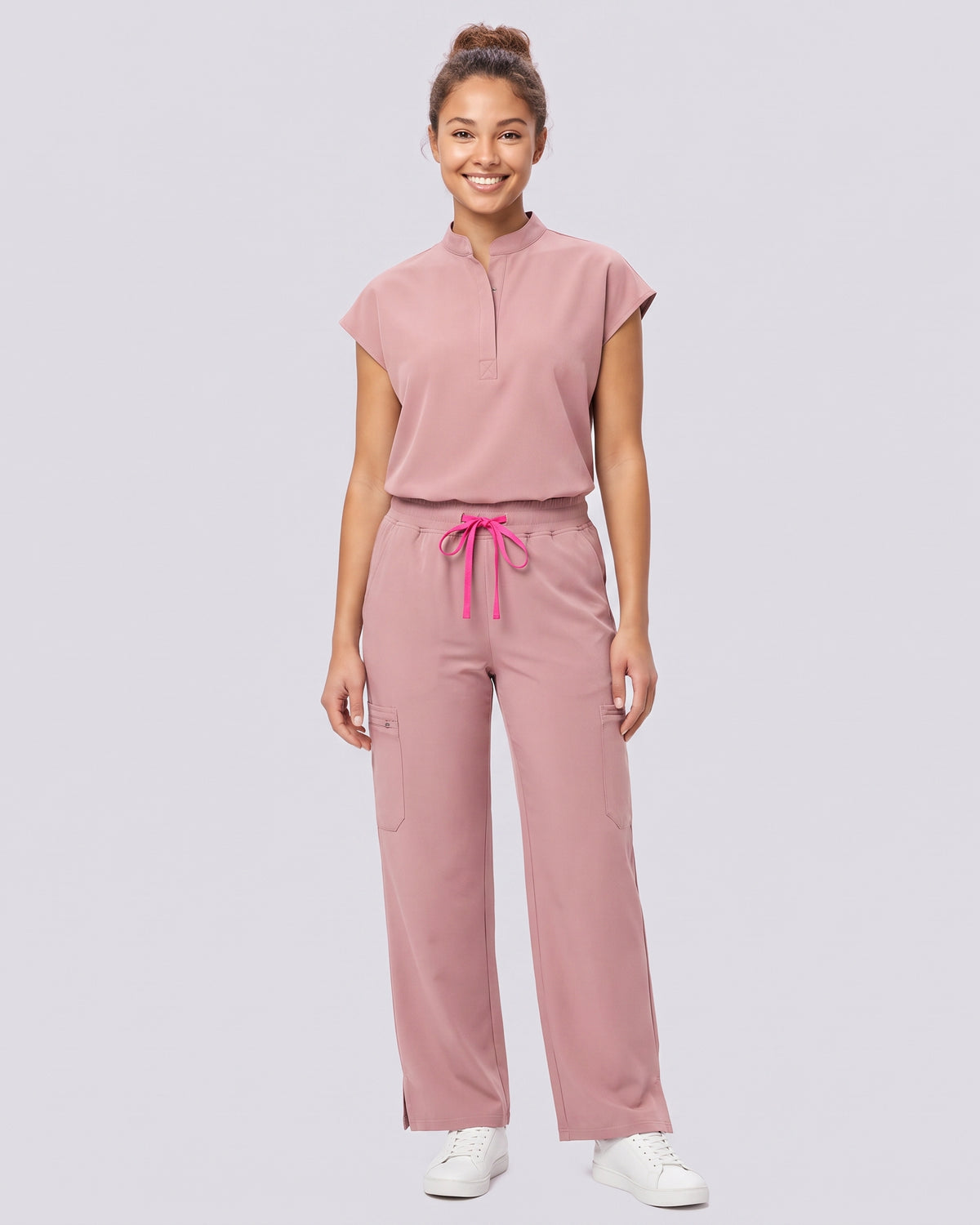 VantaFlex™ Premium High Waisted Wide Leg Scrub Set