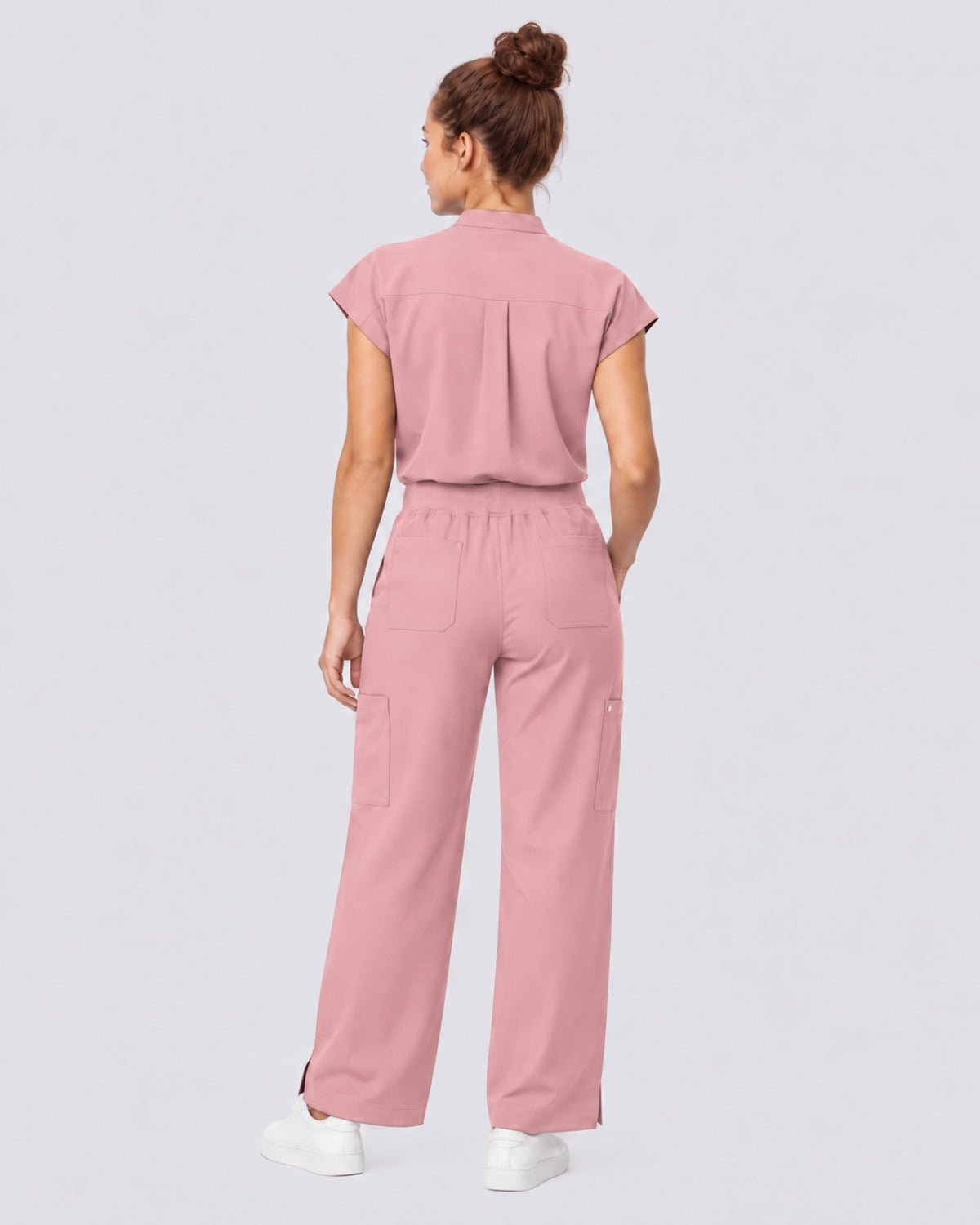 VantaFlex™ Premium High Waisted Wide Leg Scrub Set