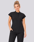 VantaFlex™ Premium Zip Stand-Collar Scrub Top