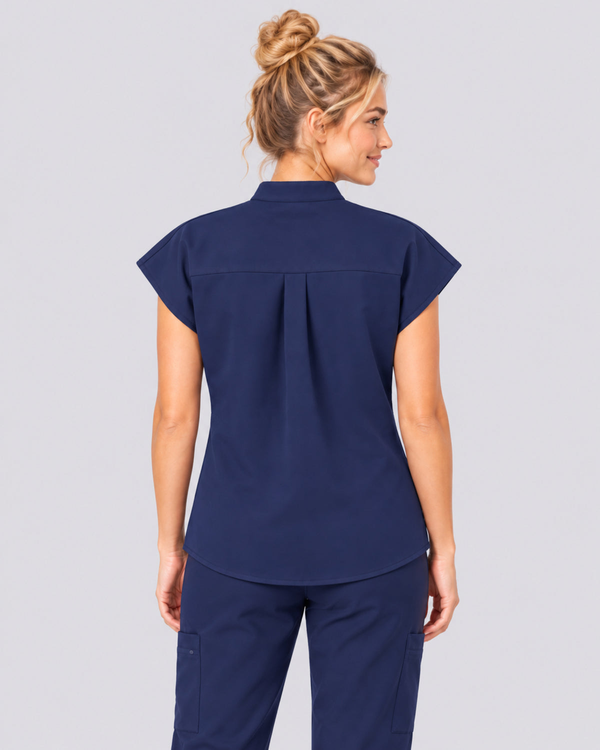 VantaFlex™ Premium Zip Stand-Collar Scrub Top