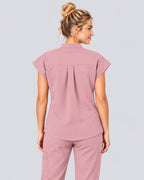 VantaFlex™ Premium Zip Stand-Collar Scrub Top