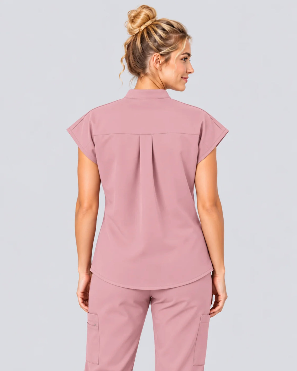 VantaFlex™ Premium Zip Stand-Collar Scrub Top