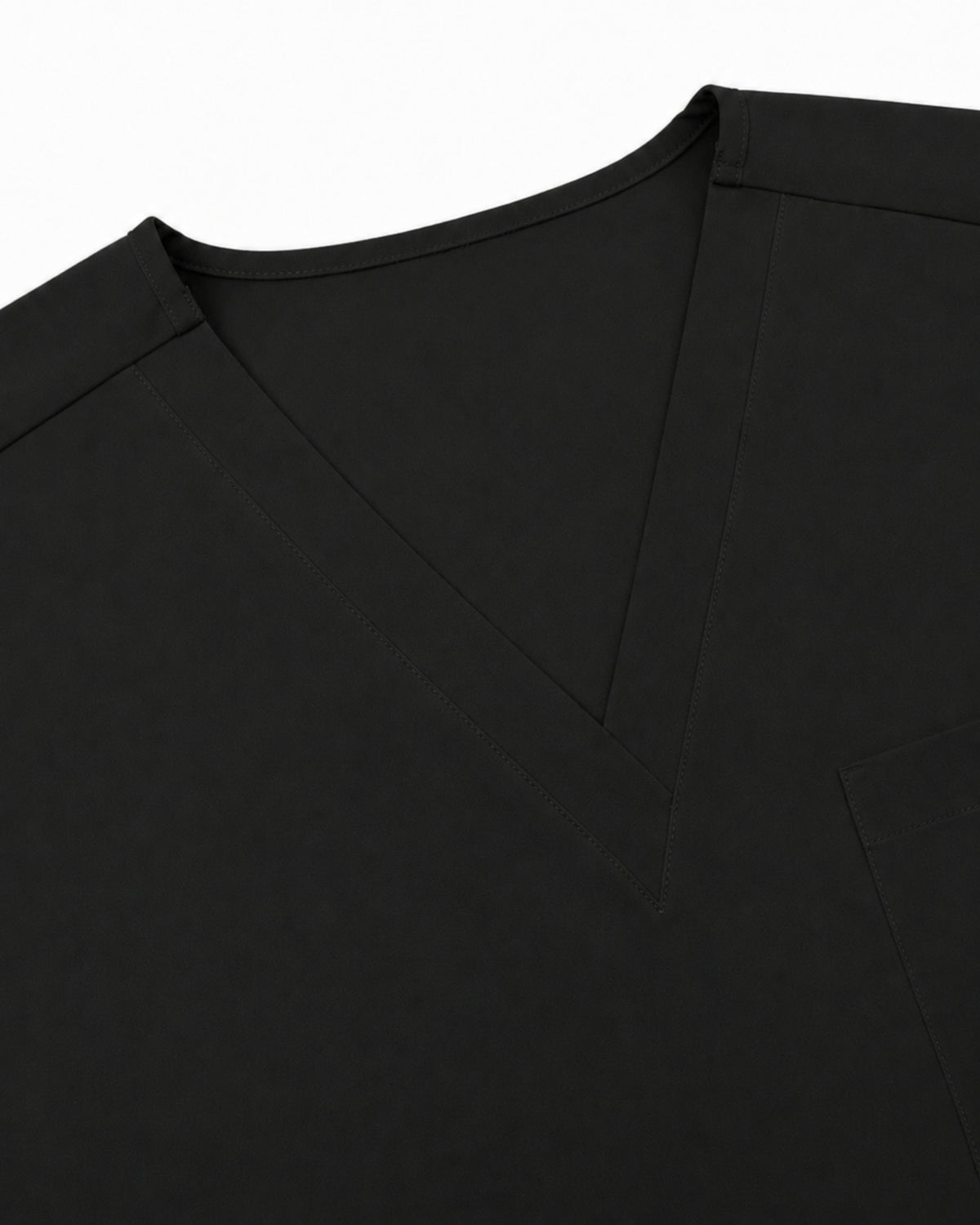 Women's Classic V-Neck Scrub Top | VantaFlex™ Premium Stretch - Black