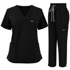 Women's VantaFlex™ Scrub Set — Classic V-Neck Top + Straight-Leg Pant