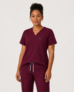 Women's VantaFlex™ Scrub Set Classic V-Neck Top + Straight-Leg Pant - Long Shift Scrubs