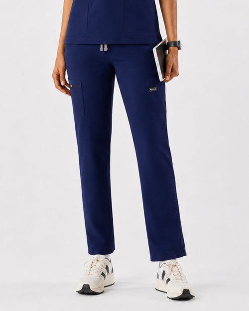 Women's VantaFlex straight-leg scrub pant in navy