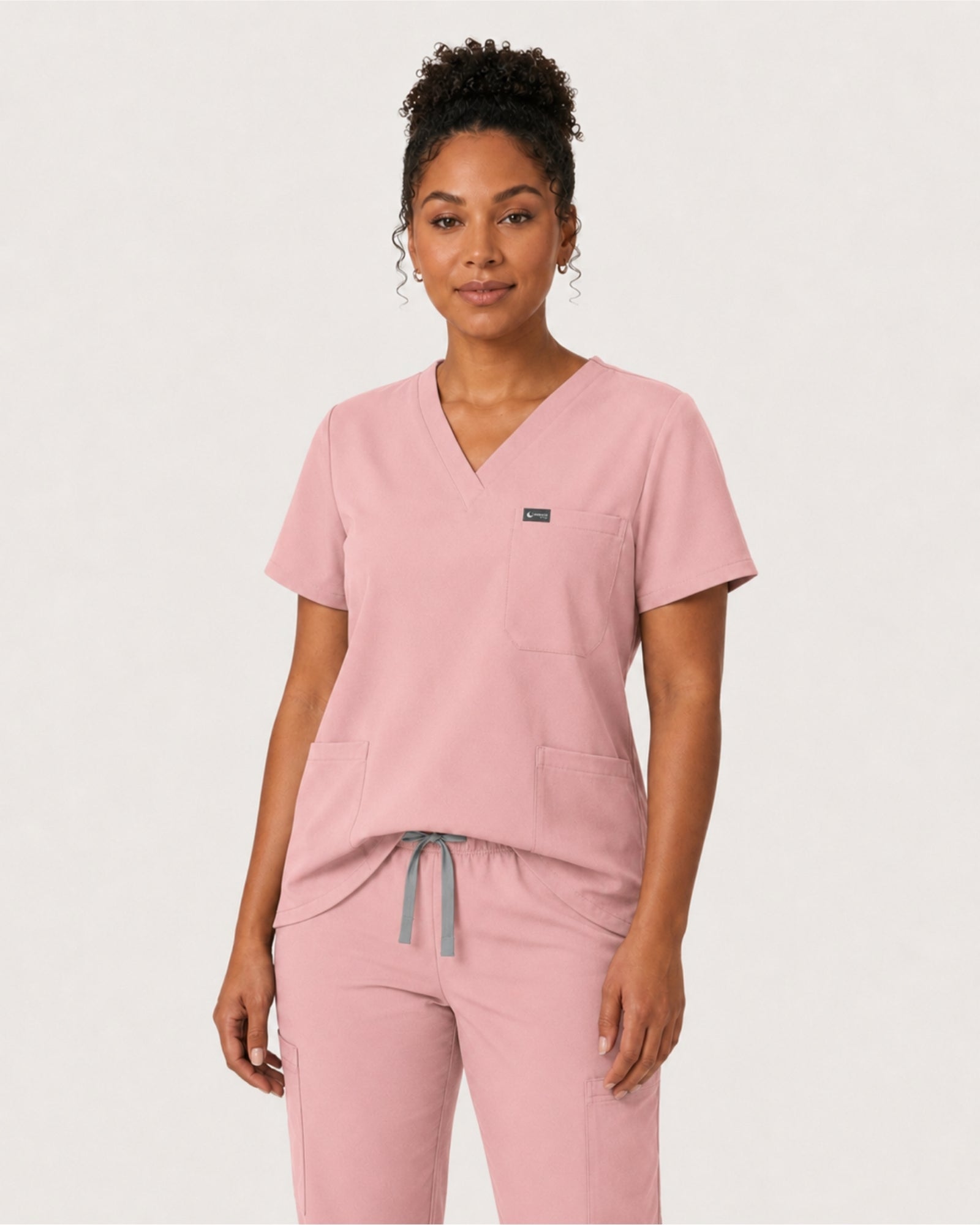 Women's VantaFlex™ Scrub Set Classic V-Neck Top + Straight-Leg Pant - Long Shift Scrubs
