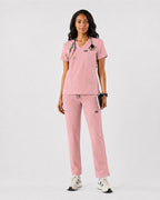 Women's VantaFlex™ Scrub Set Classic V-Neck Top + Straight-Leg Pant - Long Shift Scrubs