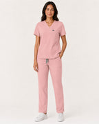 Women's VantaFlex™ Scrub Set Classic V-Neck Top + Straight-Leg Pant - Long Shift Scrubs