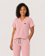 Women's VantaFlex™ Scrub Set Classic V-Neck Top + Straight-Leg Pant - Long Shift Scrubs