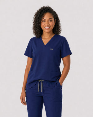 Women's Classic V-Neck Scrub Top | VantaFlex™ Premium Stretch