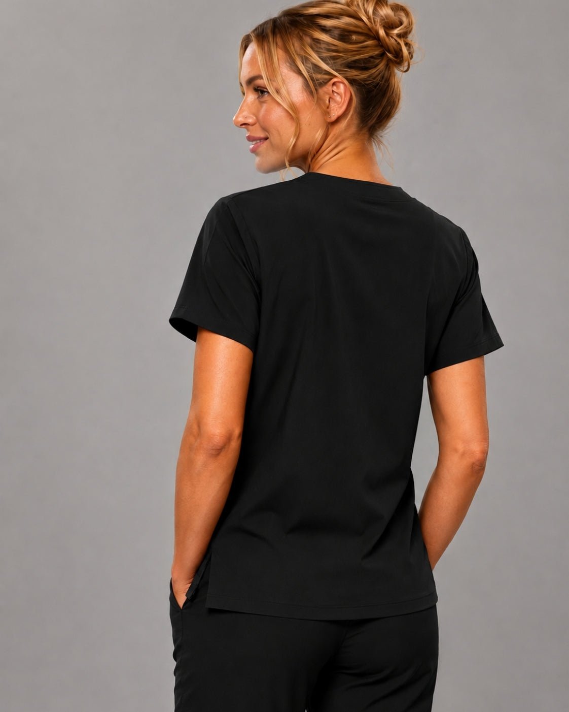 Women's VantaFlex™ Scrub Set Classic V-Neck Top + Jogger Pant - Long Shift Scrubs