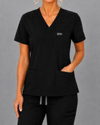 Women's VantaFlex™ Scrub Set Classic V-Neck Top + Jogger Pant - Long Shift Scrubs