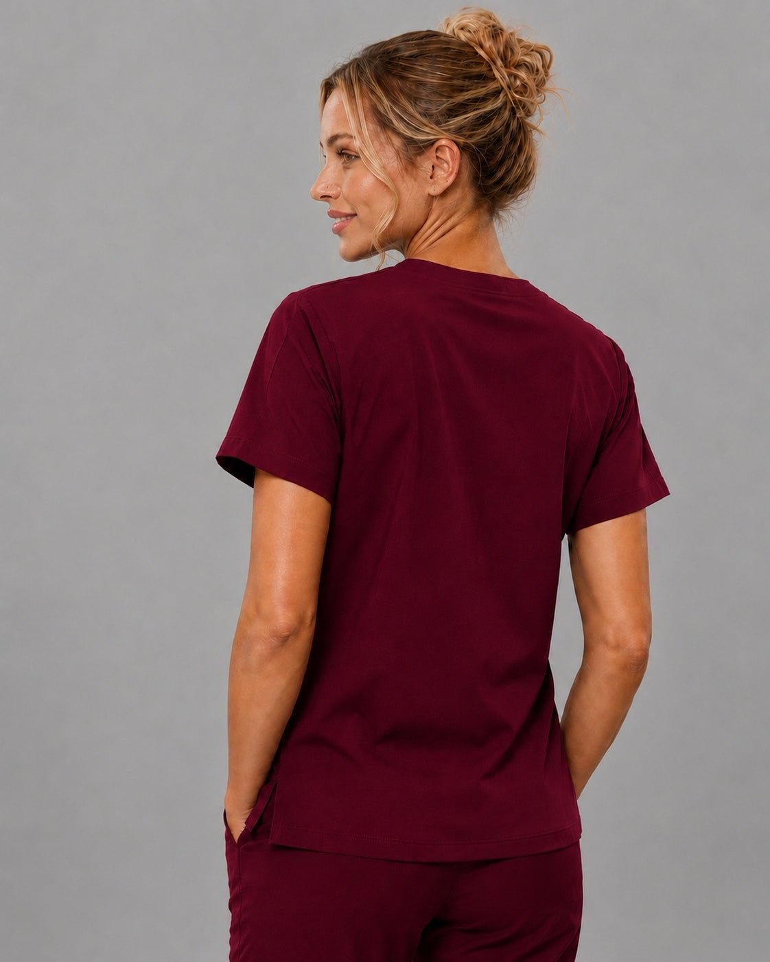 Women's VantaFlex™ Scrub Set Classic V-Neck Top + Jogger Pant - Long Shift Scrubs