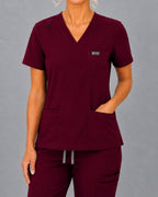 Women's VantaFlex™ Scrub Set Classic V-Neck Top + Jogger Pant - Long Shift Scrubs