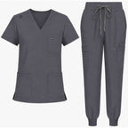 Women's VantaFlex™ Scrub Set Classic V-Neck Top + Jogger Pant - Long Shift Scrubs