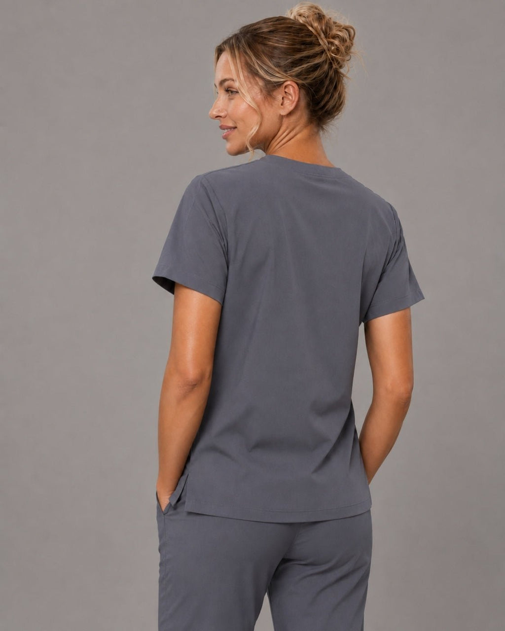 Women's VantaFlex™ Scrub Set Classic V-Neck Top + Jogger Pant - Long Shift Scrubs