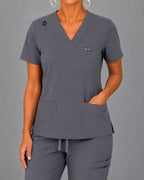 Women's VantaFlex™ Scrub Set Classic V-Neck Top + Jogger Pant - Long Shift Scrubs