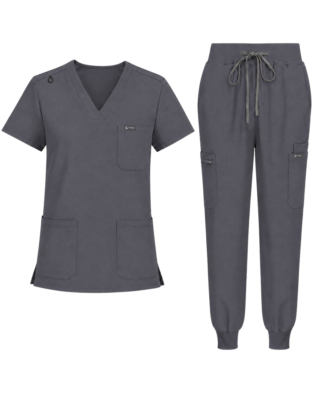 Women's VantaFlex™ Scrub Set Classic V-Neck Top + Jogger Pant - Long Shift Scrubs