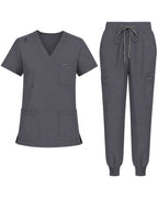 Women's VantaFlex™ Scrub Set Classic V-Neck Top + Jogger Pant - Long Shift Scrubs