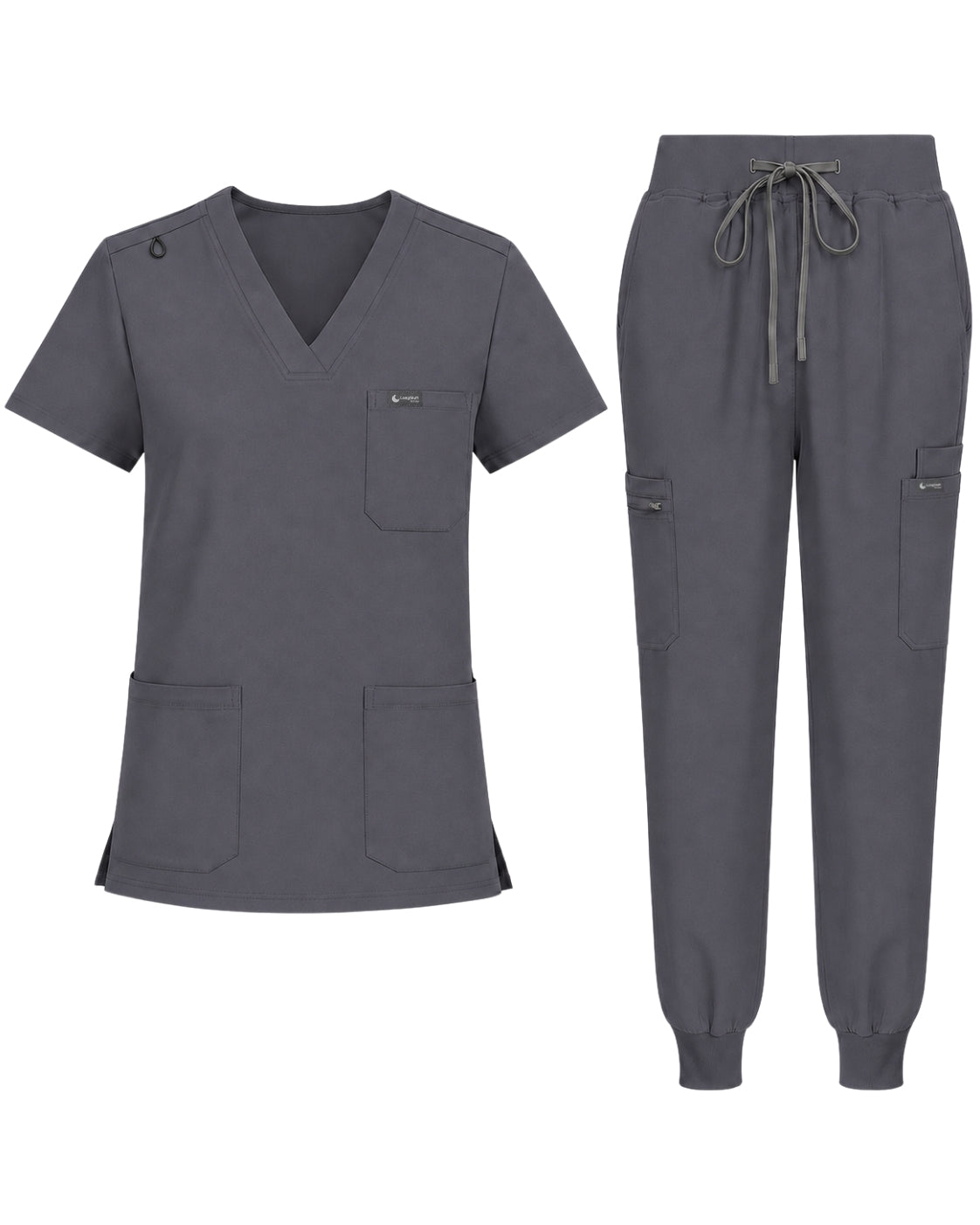Women's VantaFlex™ Scrub Set Classic V-Neck Top + Jogger Pant - Long Shift Scrubs