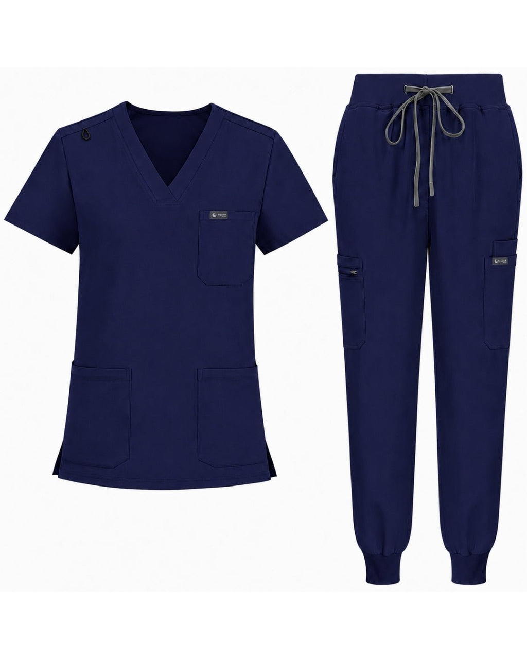 Women's VantaFlex™ Scrub Set Classic V-Neck Top + Jogger Pant - Long Shift Scrubs