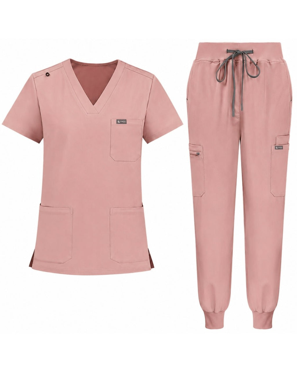 Women's VantaFlex™ Scrub Set Classic V-Neck Top + Jogger Pant - Long Shift Scrubs