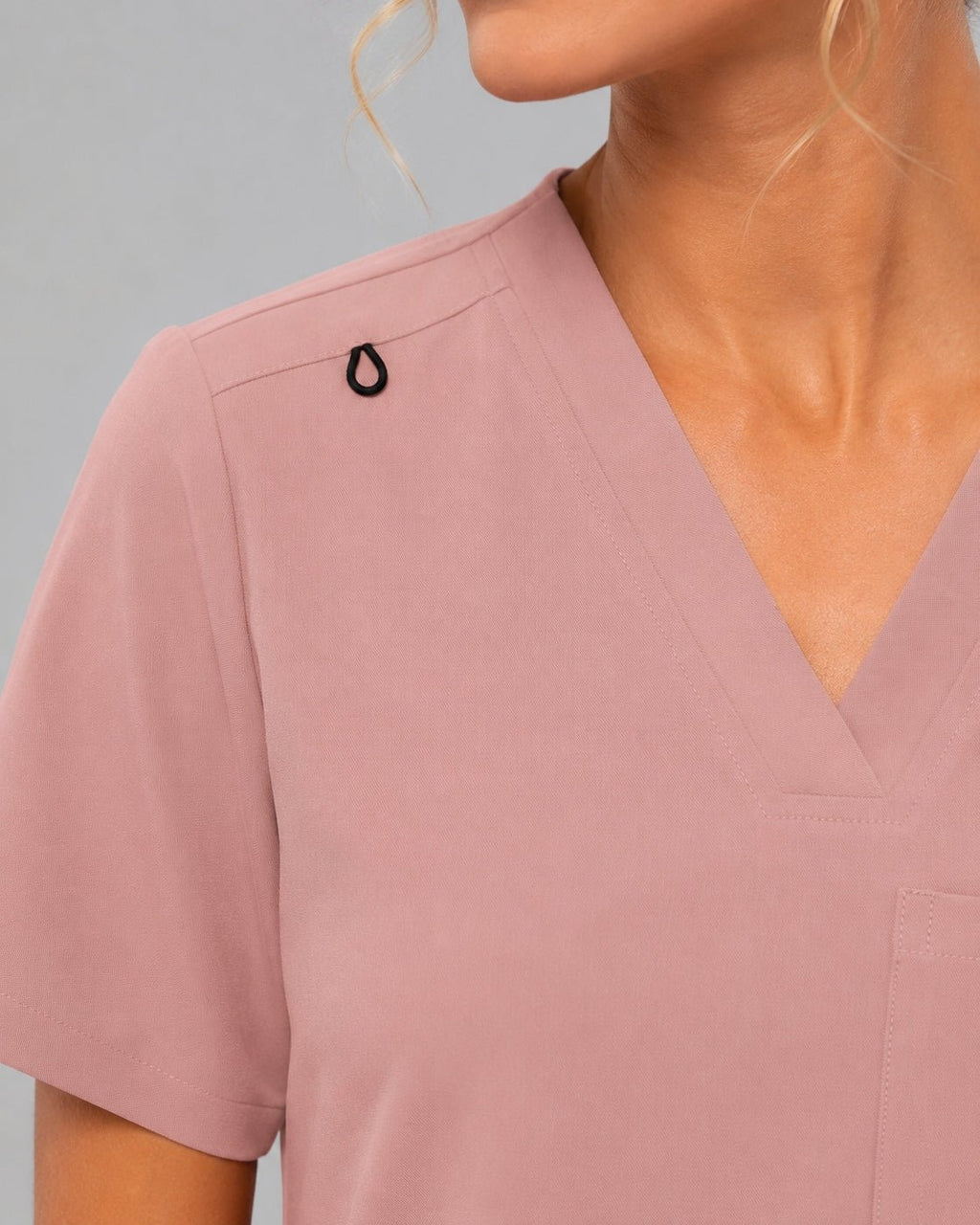 Women's VantaFlex™ Scrub Set Classic V-Neck Top + Jogger Pant - Long Shift Scrubs