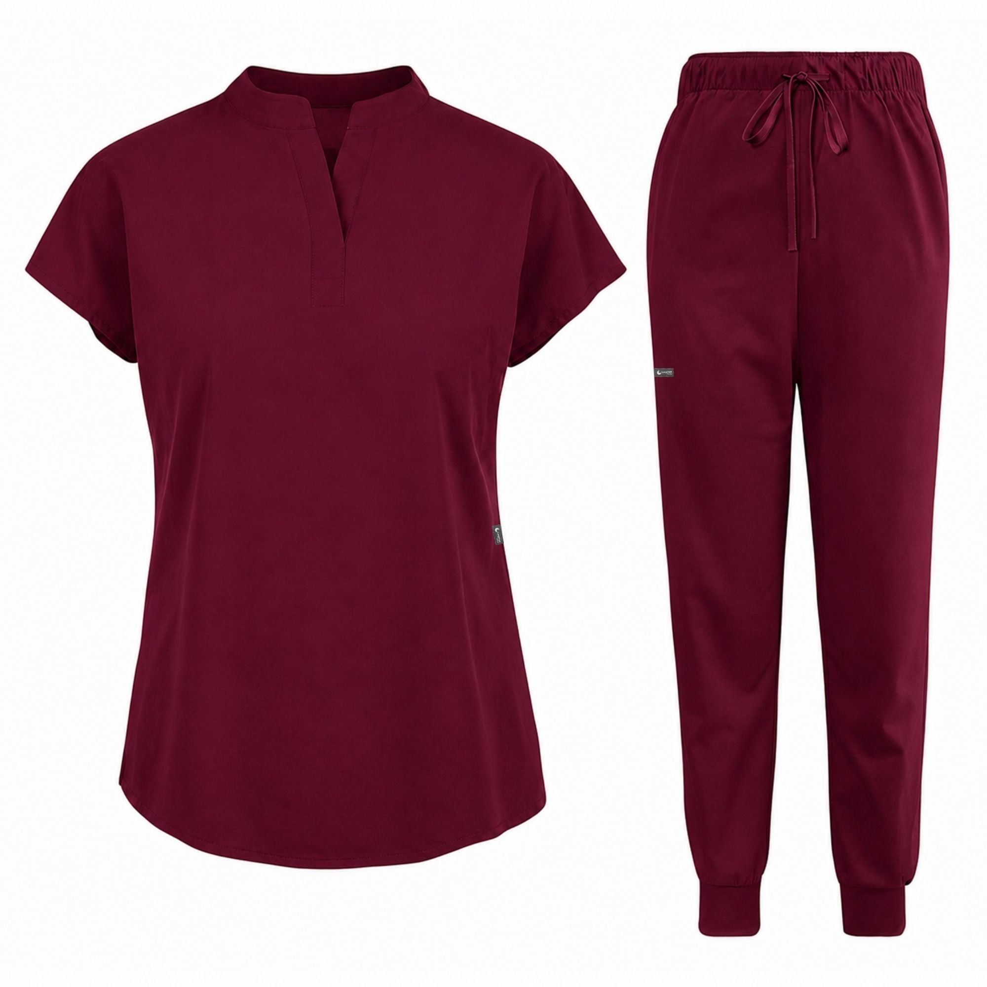 Women's Stretch Jogger Scrubs Set – Multi-Pocket Top & Pants, 12 Colors - Long Shift Scrubs