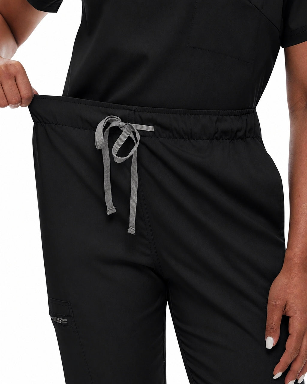 Women's Premium Comfort V-Neck Scrubs Set – Stretch Top & Cargo Pocket Jogger Pants, 10 Colors
