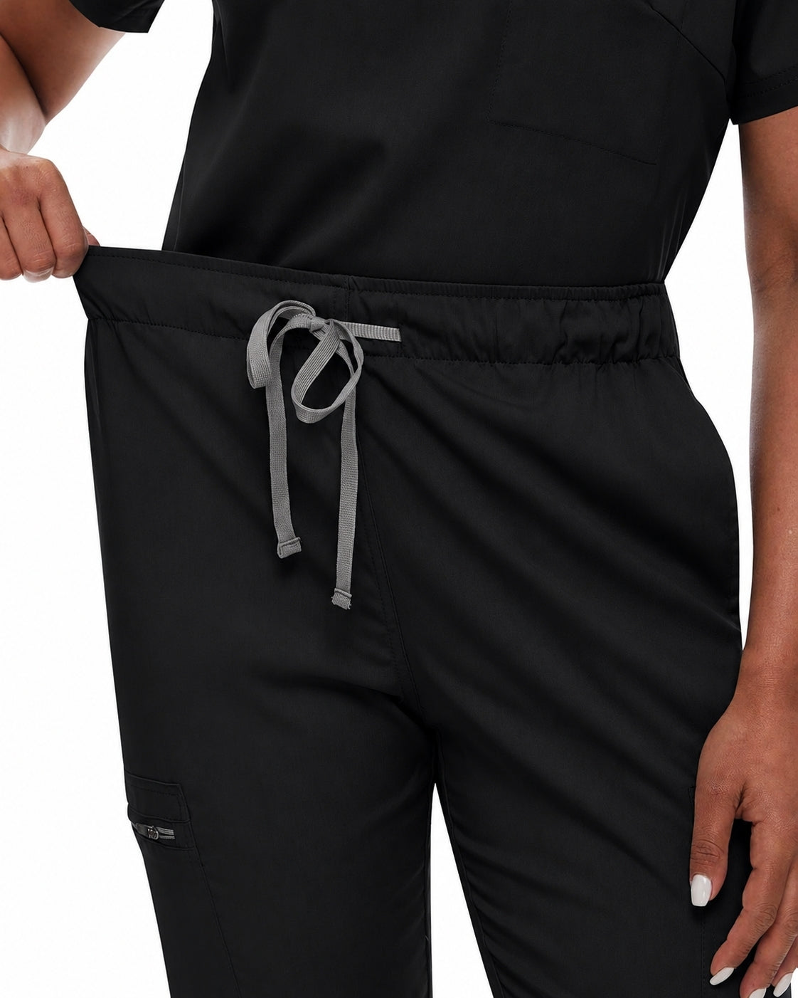 Women's Premium Comfort V-Neck Scrubs Set – Stretch Top & Cargo Pocket Jogger Pants, 10 Colors