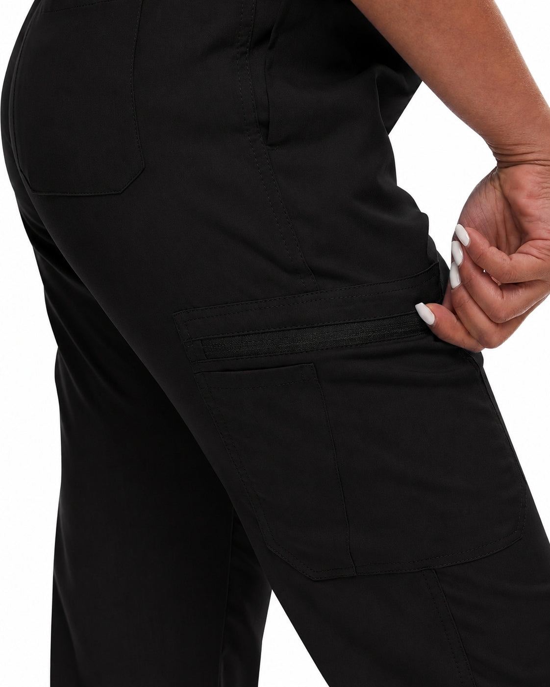 Women's Premium Comfort V-Neck Scrubs Set – Stretch Top & Cargo Pocket Jogger Pants, 10 Colors